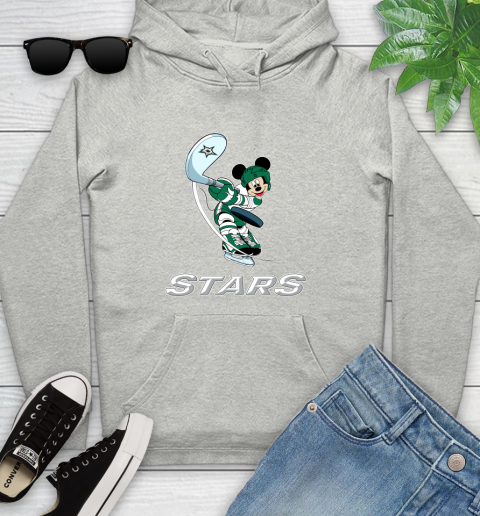 NHL Hockey Dallas Stars Cheerful Mickey Mouse Shirt Youth Hoodie 2