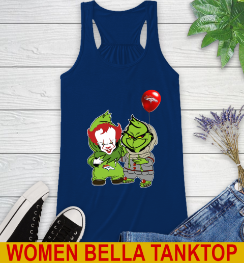 Denver Broncos Baby Pennywise Grinch Christmas NFL Football Racerback Tank 9