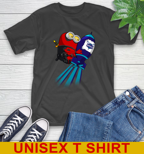 NBA Basketball Charlotte Hornets Deadpool Minion Marvel Shirt T-Shirt