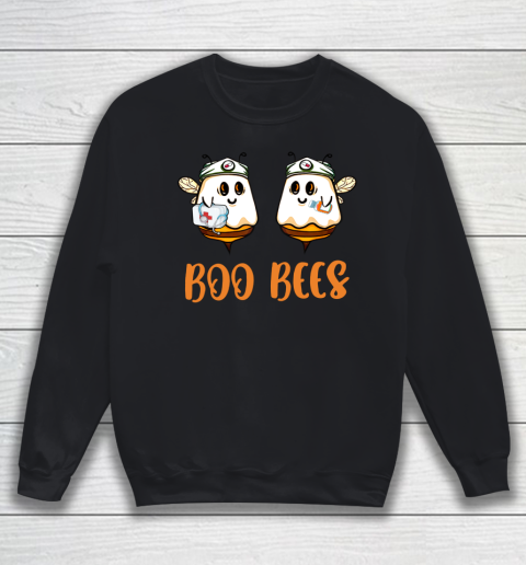 Boo Bees Nurse Ghost Halloween Matching Couples Costume Sweatshirt
