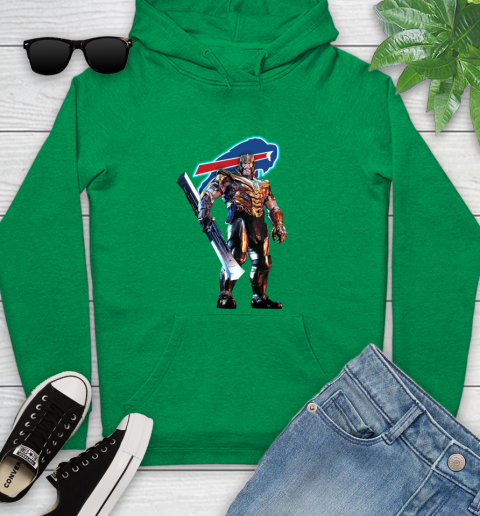 NFL Thanos Gauntlet Avengers Endgame Football Buffalo Bills Youth Hoodie 7