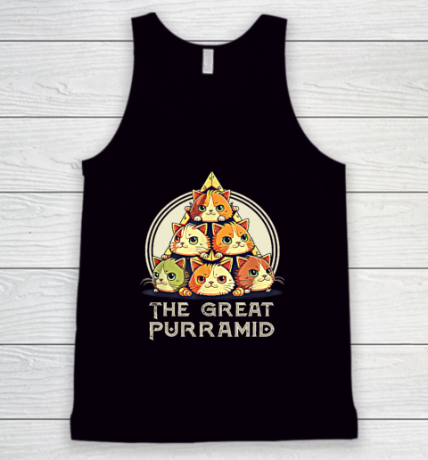 Great Pyramid Egypt Funny Egyptian Purramid for Cat Owners Tank Top