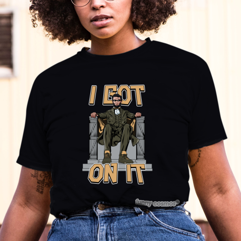 Air Jordan 5 Take Flight Matching Sneaker Shirt Lincoln I Got On It Gold and Vachetta Tan Sneaker Shirt