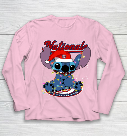 Washington Nationals MLB noel stitch Baseball Christmas Youth Long Sleeve 6