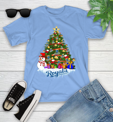 Kansas City Royals Merry Christmas MLB Baseball Sports Youth T-Shirt 11
