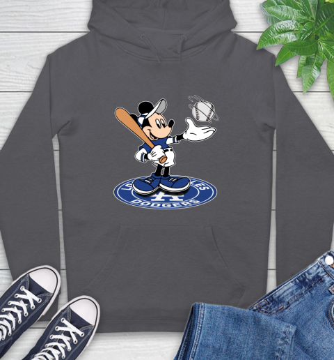 MLB Baseball Los Angeles Dodgers Cheerful Mickey Disney Shirt Hoodie 7