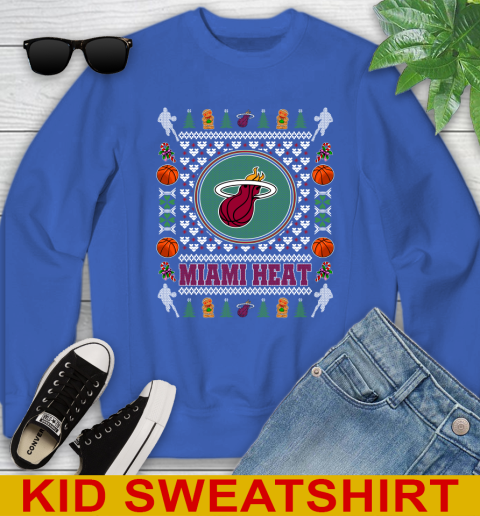 Miami Heat Merry Christmas NBA Basketball Loyal Fan Youth Sweatshirt 6
