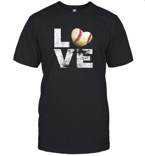 I Love Baseball Funny Gift for Baseball Fans Lovers Unisex Jersey Tee
