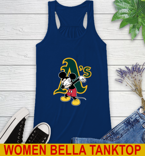 Oakland Athletics MLB Baseball Dabbing Mickey Disney Sports Racerback Tank 9