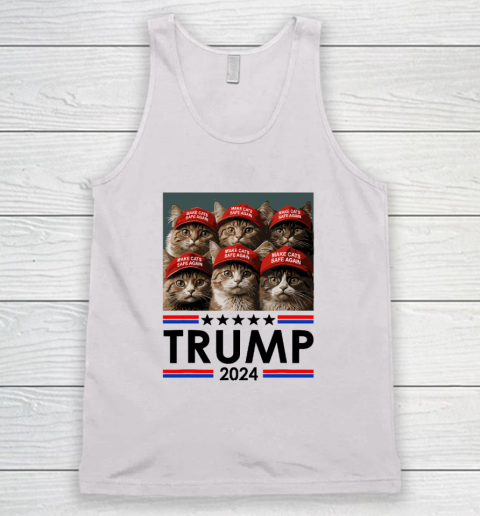 Donald Trump Make Cats Safe Again 2024 Debate Funny Tank Top