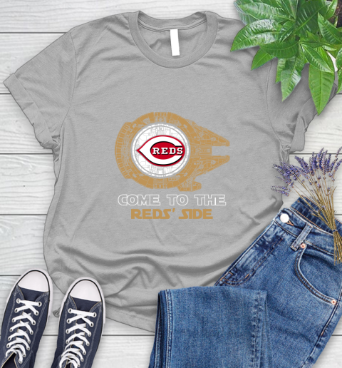 MLB Come To The Cincinnati Reds Side Star Wars Baseball Sports Women's T-Shirt 5