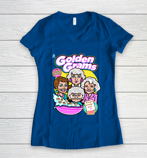 Golden Girls Tshirt Golden Grams Cereal Women's V-Neck T-Shirt 7