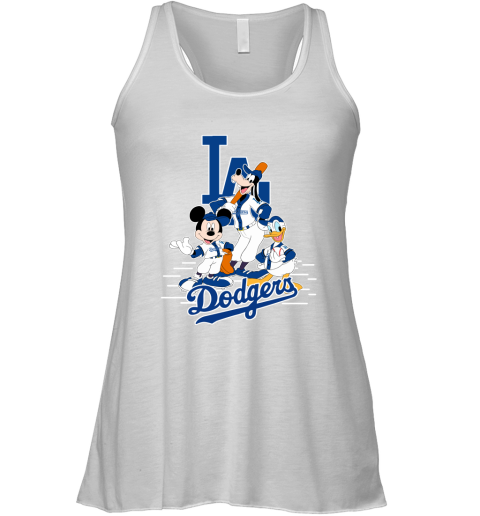 Los Angeles Dodgers Mickey Donald And Goofy Baseball Racerback Tank