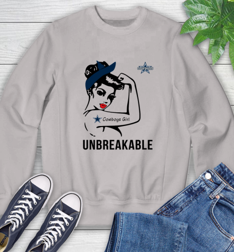 NFL Dallas Cowboys Girl Unbreakable Football Sports Sweatshirt 9