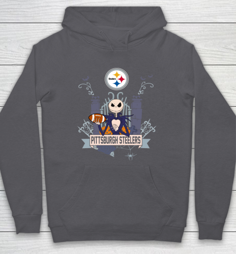 NFL Pittsburgh Steelers Football Jack Skellington Halloween Hoodie 4