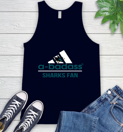NHL A Badass San Jose Sharks Fan Adidas Hockey Sports Tank Top 2