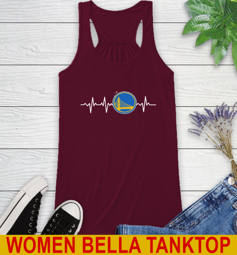 Golden State Warriors NBA Basketball Heart Beat Shirt Racerback Tank 2