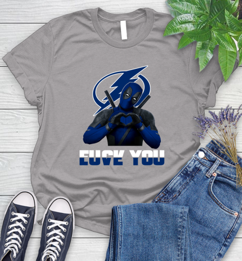 NHL Tampa Bay Lightning Deadpool Love You Fuck You Hockey Sports Women's T-Shirt 5