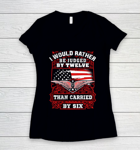 Veteran Gun Control Judged By Twelve Shirt Women's V-Neck T-Shirt