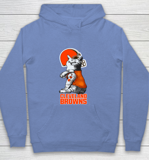 NFL Football My Cat Loves Cleveland Browns Youth Hoodie 9 NFL Football My Cat Loves Cleveland Browns Youth Hoodie - Image 9