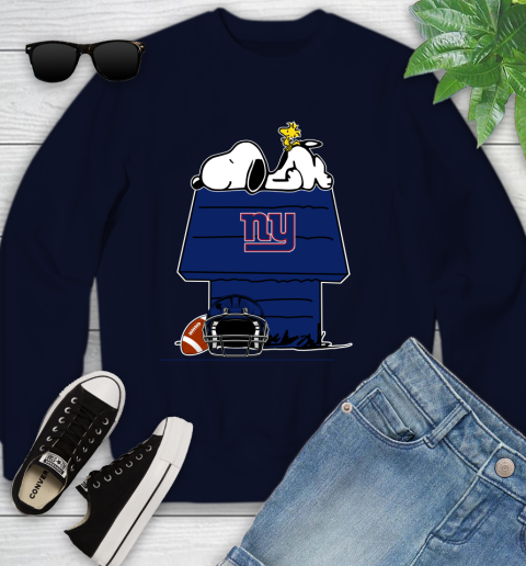 New York Giants NFL Football Snoopy Woodstock The Peanuts Movie Youth Sweatshirt 3