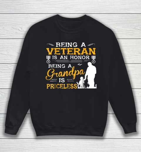 Grandpa Funny Gift Apparel  Mens Veteran Grandpa Gift For Grandfather Sweatshirt