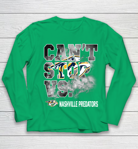 NHL Nashville Predators Hockey Can't Stop Vs Youth Long Sleeve 4