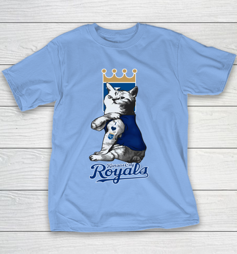 MLB Baseball My Cat Loves Kansas City Royals Youth T-Shirt 8