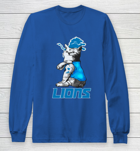 NFL Football My Cat Loves Detroit Lions Long Sleeve T-Shirt 6