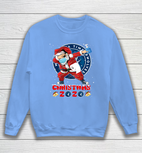 Minnesota Timberwolves Funny Santa Claus Dabbing Christmas 2020 NBA Sweatshirt 8