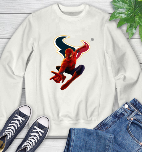 NFL Spider Man Avengers Endgame Football Houston Texans Sweatshirt
