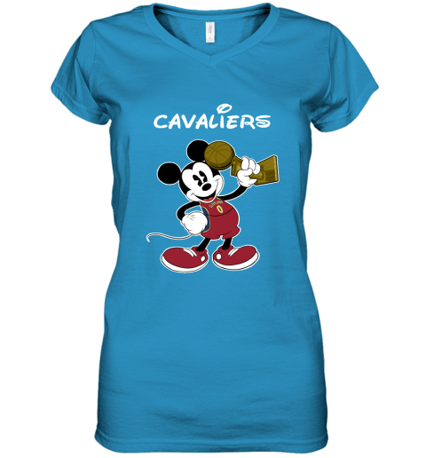 Mickey Cleveland Cavaliers Women's V-Neck T-Shirt