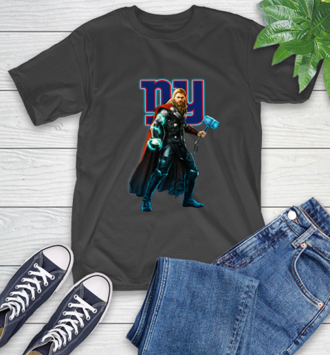 NFL Thor Avengers Endgame Football New York Giants T-Shirt 2