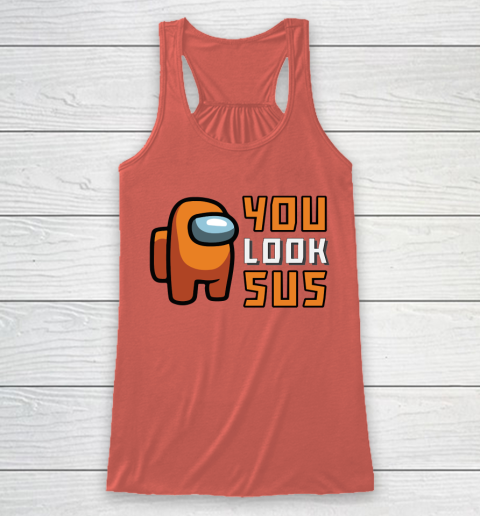 Among Us Shirt You Look SUS Racerback Tank 2