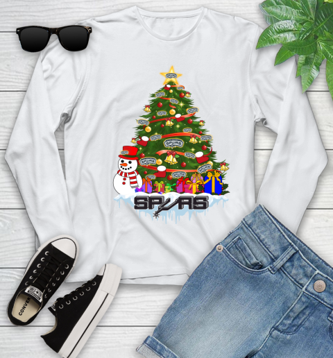 San Antonio Spurs Merry Christmas NBA Basketball Sports Youth Long Sleeve