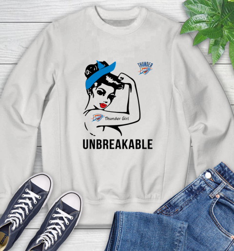 NBA Oklahoma City Thunder Girl Unbreakable Basketball Sports Sweatshirt
