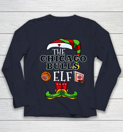 Chicago Bulls Christmas ELF Funny NBA Youth Long Sleeve 2