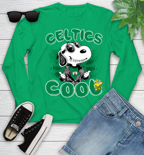 NBA Basketball Boston Celtics Cool Snoopy Shirt Youth Long Sleeve 6