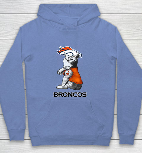 NFL Football My Cat Loves Denver Broncos Youth Hoodie 8