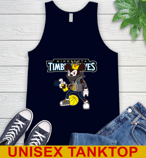 Minnesota Timberwolves NBA Basketball Mickey Peace Sign Sports Tank Top 3