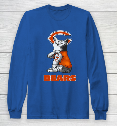 NFL Football My Cat Loves Chicago Bears Long Sleeve T-Shirt 6
