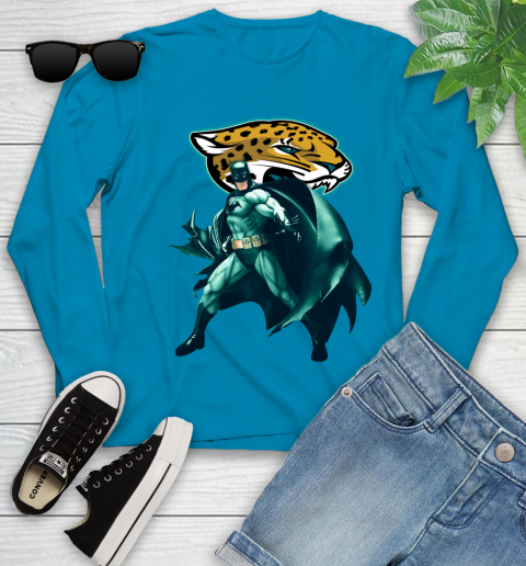 NFL Batman Football Sports Jacksonville Jaguars Youth Long Sleeve 7
