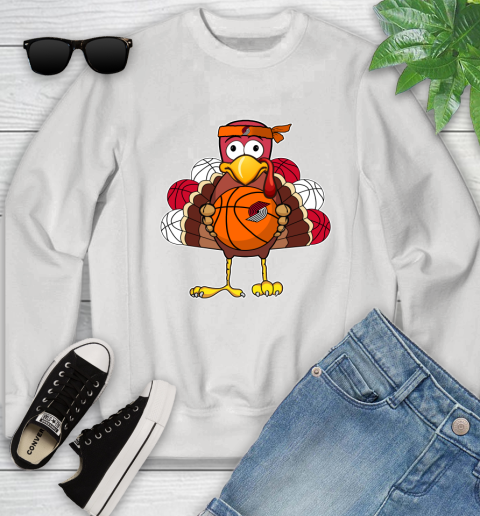 Portland Trail Blazers Turkey thanksgiving day Youth Sweatshirt