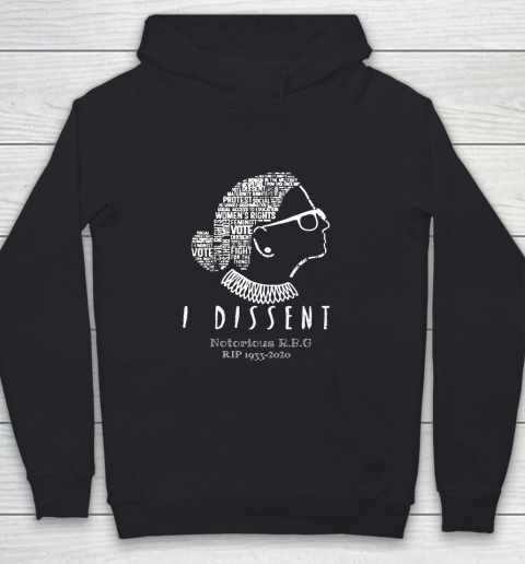 Notorious RBG 1833  2020 R.I.P Ruth Bader Ginsburg I Dissent Youth Hoodie