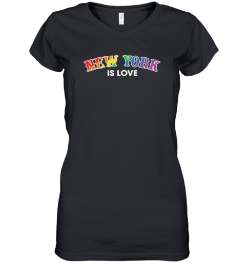 Francisco Lindor New York Is Love Women's V-Neck T-Shirt