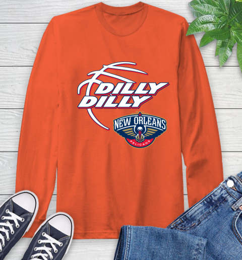 NBA New Orleans Pelicans Dilly Dilly Basketball Sports Long Sleeve T-Shirt 5