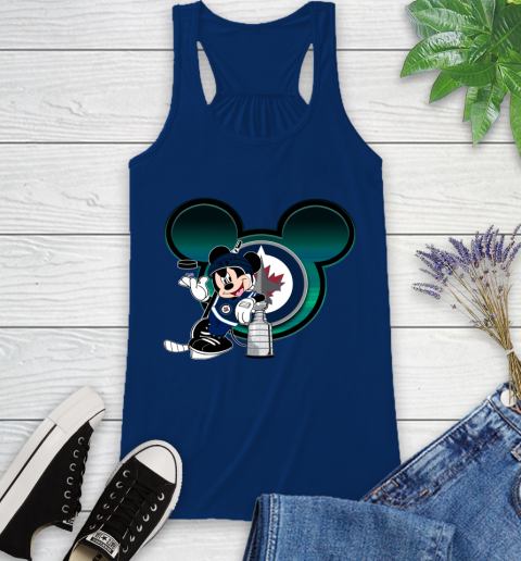 NHL Winnipeg Jets Stanley Cup Mickey Mouse Disney Hockey T Shirt Racerback Tank 9