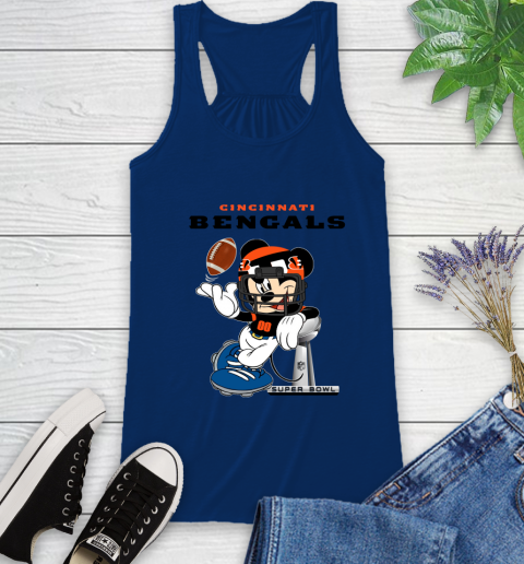NFL Cincinnati Bengals Mickey Mouse Disney Super Bowl Football T Shirt Racerback Tank 9