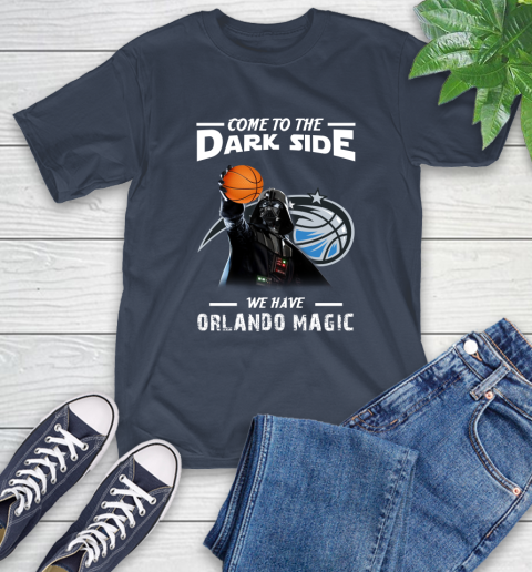NBA Come To The Dark Side We Have Orlando Magic Star Wars Darth Vader Basketball T-Shirt 3