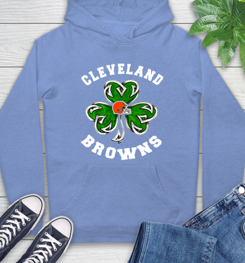 NFL Cleveland Browns Three Leaf Clover St Patrick's Day Football Sports Hoodie 11